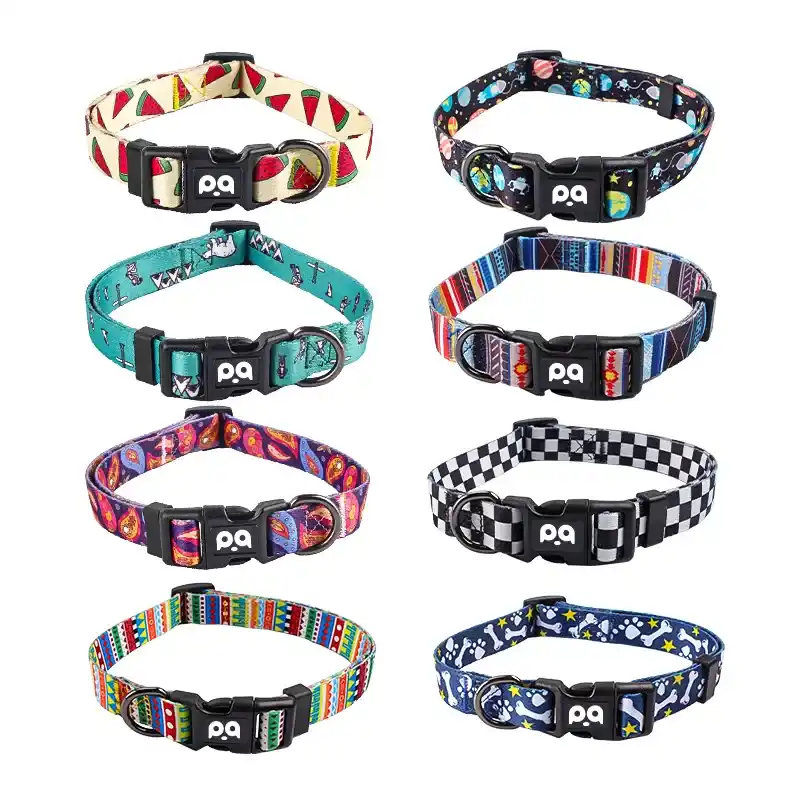 Printed webbing collar